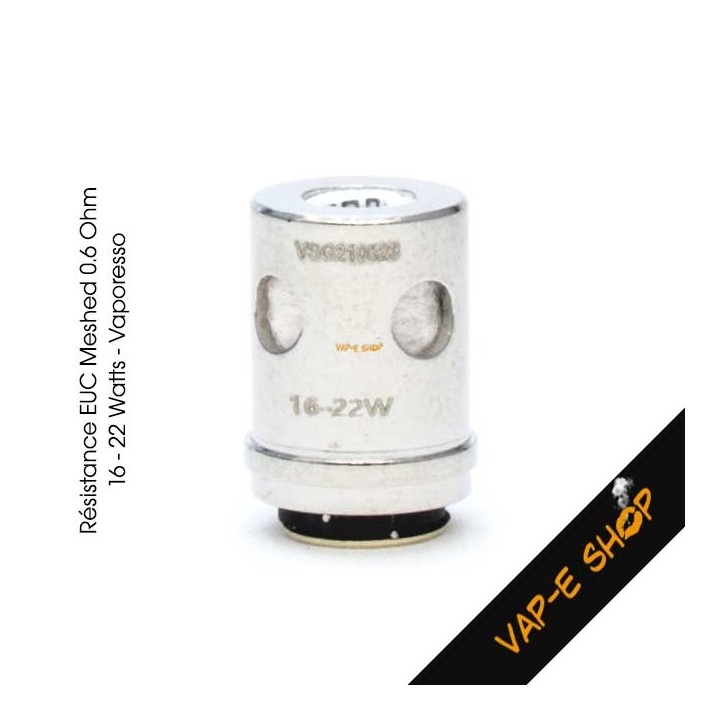 EUC Meshed 0.6 Ohm - 16 à 22 Watts - Vaporesso