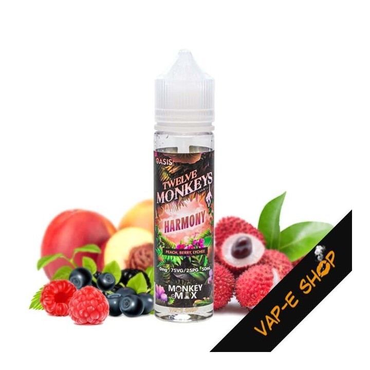 E-liquide Harmony, 12 Monkeys, Gamme Oasis - 50ml