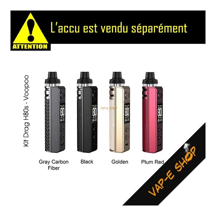 Couleurs disponibles - Kit Drag H80s Voopoo