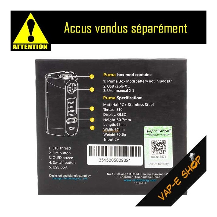 Box Puma 200W Vapor Storm