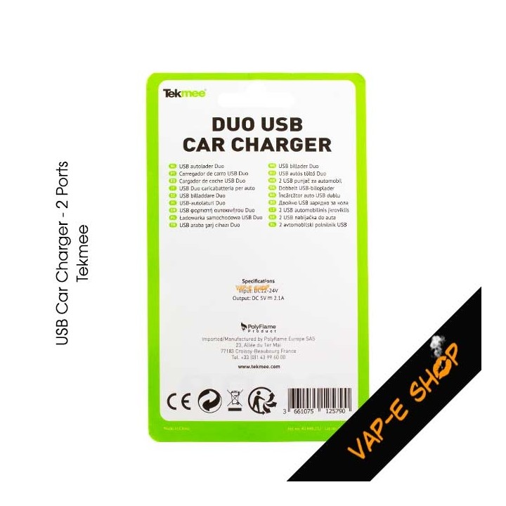 Prise allume cigare USB 2A