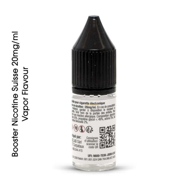 Booster Nicotine Suisse Nic Salt par Vapor Flavour 20mg/ml
