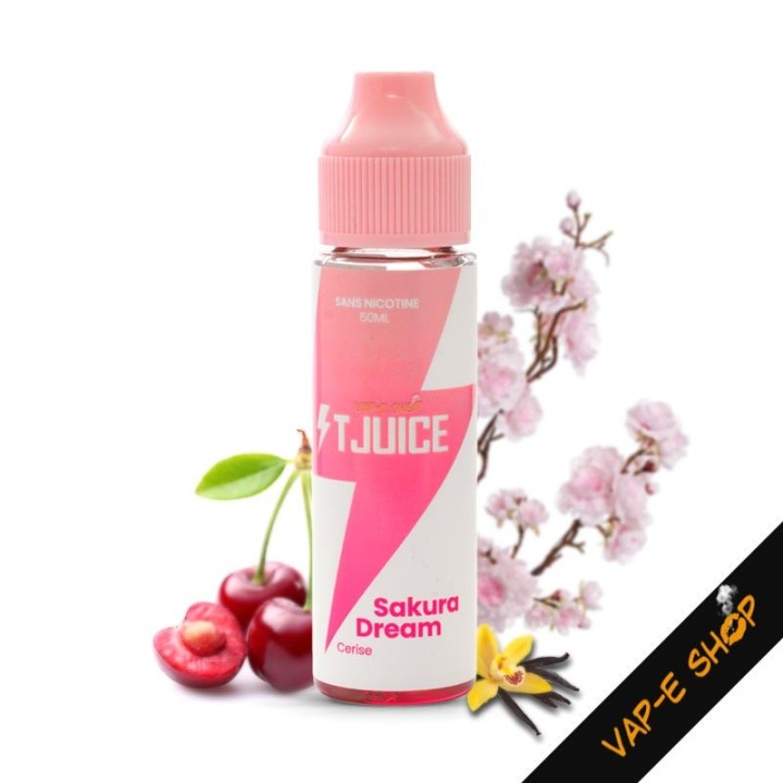 Sakura Dream T-Juice 50ml. E-liquide fruité et gourmand arôme cerise