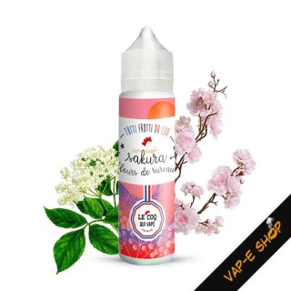 Sakura fleurs de Sureau Le Coq Qui Vape 50ml, un made in France par Airomia