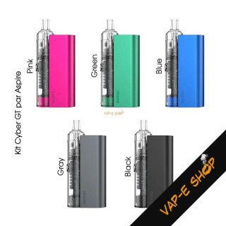 Cyber GT, Kit Pod Mod Aspire, autonomie 2400 mAh, contenance 3ml