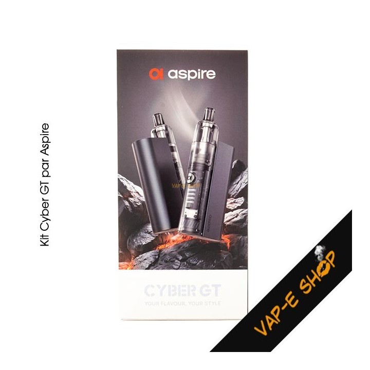 Kit Cyber GT Pod Aspire. Batterie 2400 mAh pour une Vape Performante