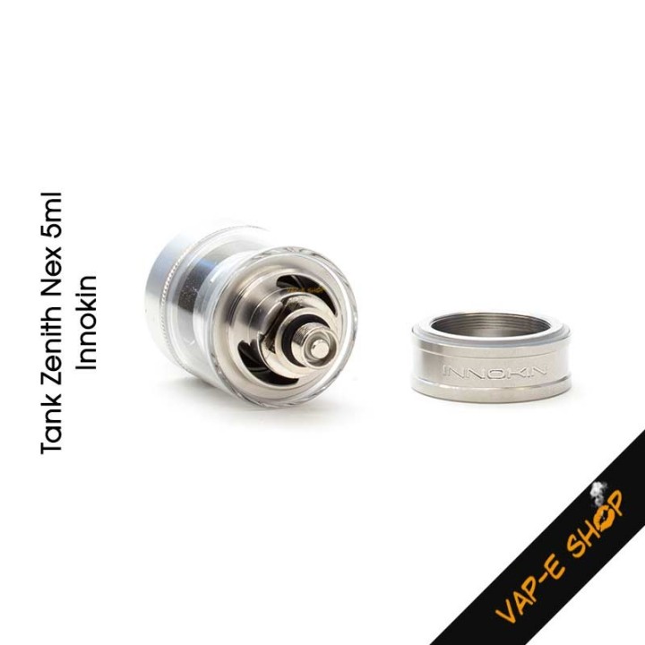 Zenith Nex par Innokin. Clearomiseur 5ml. Design Phil Busardo