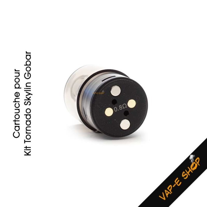 Cartouche Tornado Skylin 10ml, Gobar, coil intégré en 0.6 ou 0.8 Ohm