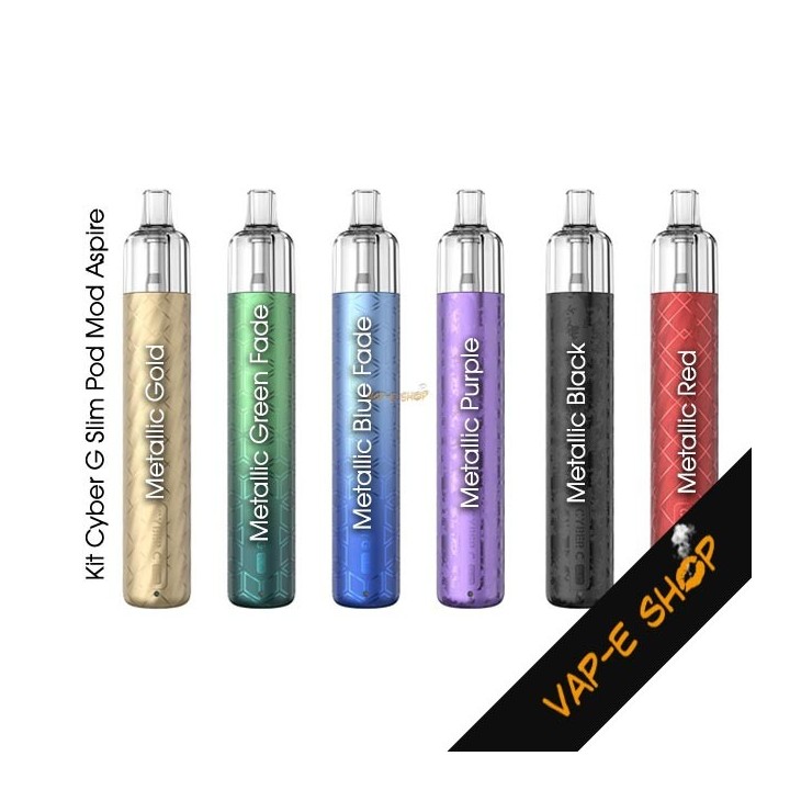 KIt Cyber G Slim Pod Mod Aspire, série métal color