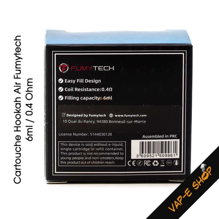 Cartouche Hookah Air Fumytech