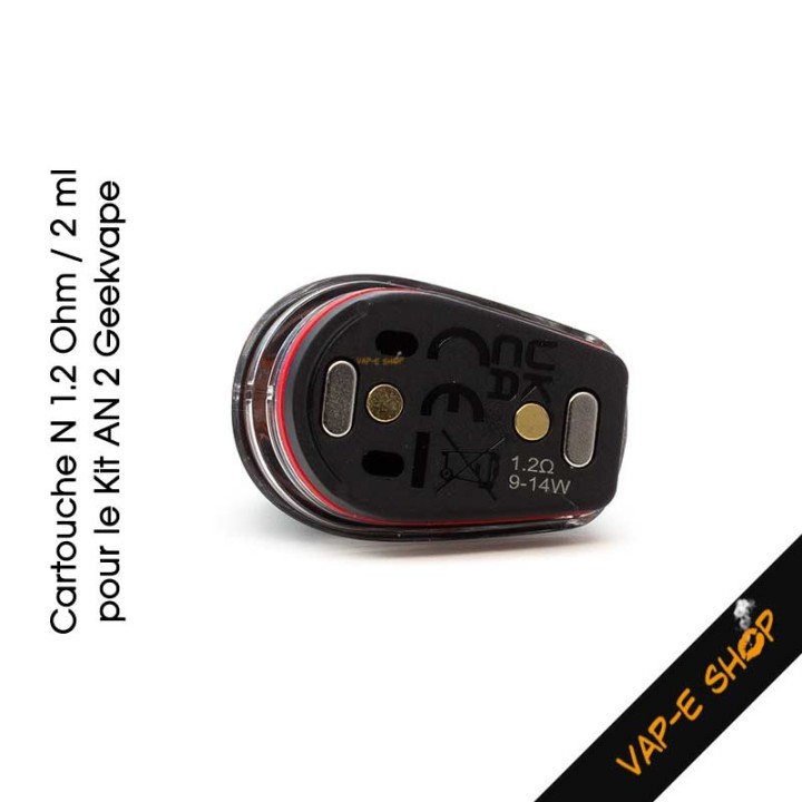 Cartouche N Geekvape pour kit AN2 - 2ml / 1.2 ou 0.6 Ohm