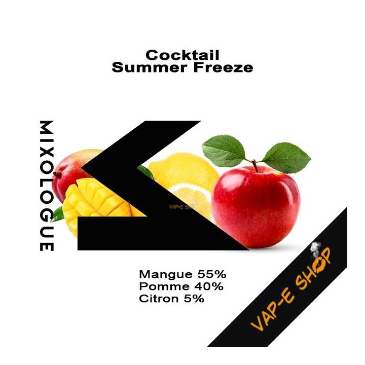 E Liquide Summer Freeze. Cocktail Le Mixologue