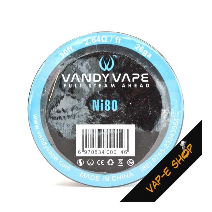 Ni80 Vandy Vape - Bobine de fil résistif 26GA
