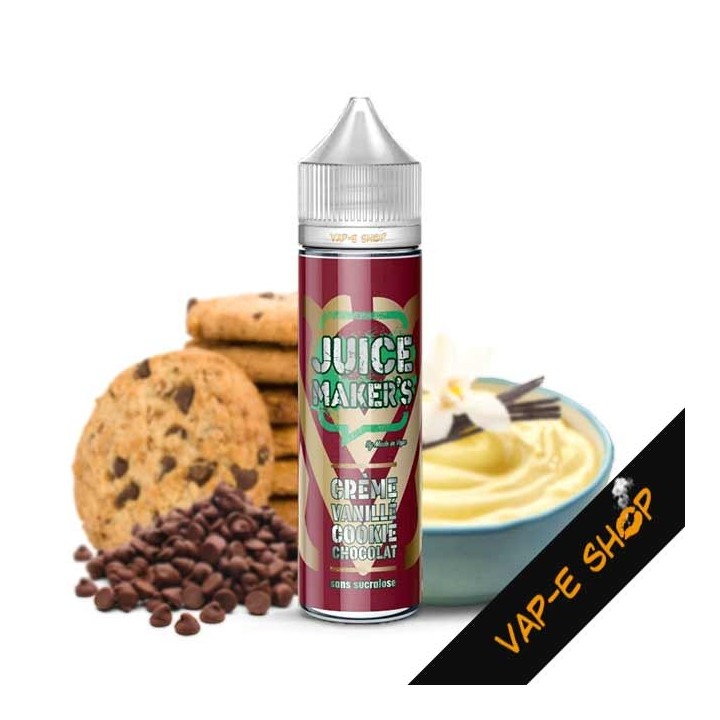 E liquide Crème Vanille Cookie Chocolat,  Juice Maker's - 50ml