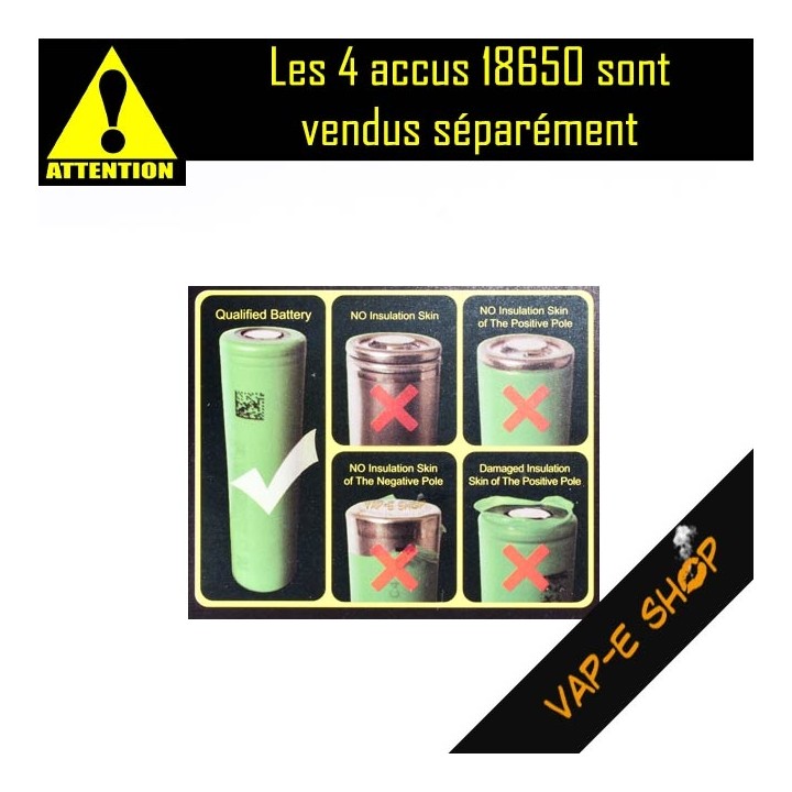 Sécurité Accu 18650 Box électronique Steam Crave