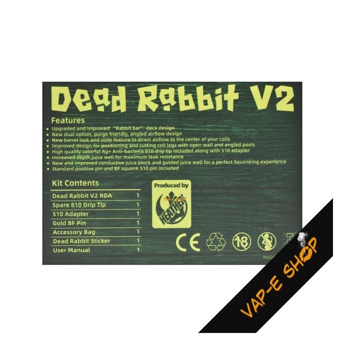 Caractéristiques Atomiseur Dead Rabbit V2