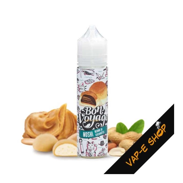 E liquide Moshi Beurre Cacahuètes, Bon Voyage - 50ml