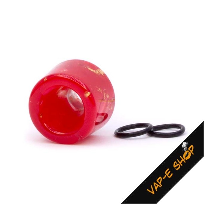 Embout large 510 paillette rouge - or